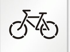 Sablon cu simbol pentru bicicleta